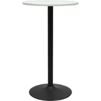Miliboo Hochwertiger runder weiß-schwarzer Design-Hochtisch D60 cm CALISTA