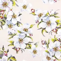 Home Fashion , Spring Bloom, Lunch-Servietten aufgefaltetes Maß 33 cm x 33 cm, im Viertelfalz, 20 Stück pro Pack, 12 Pack pro Karton