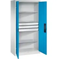 C+P Schwerlastschrank mit Schubladen Acurado, 1950x930x500mm, 7035/5012