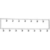 KADIMA DESIGN Wandgarderobe Metall Silber Modern 80x20x4 cm