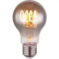 Globo Vintage Leuchtmittel dimmbar E27 Vintage Glühbirne LED Retro Filament Leuchtmittel, Glas rauch, 4 Watt 150 Lumen 2000 Kelvin kerzenlicht, DxH 6 x 10,6 cm