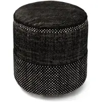 Nanimarquina - Tres Persian Pouf, Ø 40 x H 43 cm, schwarz
