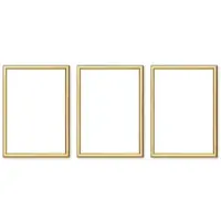 Möbel Kraft Bilderrahmen 13x18 cm 3er-Set ¦ gold ¦ Kunststoff ¦ Maße (cm): B: 13 H: 18 T: 1.8