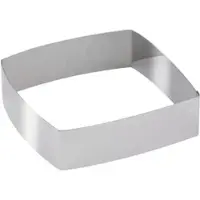Schneider - Tortenring "Viereck" gewölbt, 16 cm, Edelstahl, Höhe: 5 cm