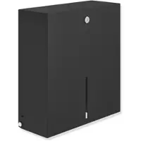 Hewi System 900 WC-Großrollenhalter 900.21.00160DC aus Edelstahl, pulverbeschichtet, schwarz tiefmatt, Wandmontage