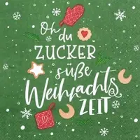 Home Fashion , Zuckersüße Zeit, Lunch-Servietten aufgefaltetes Maß 33 cm x 33 cm, im Viertelfalz, 20 Stück pro Pack, 12 Pack pro Karton
