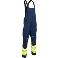 Kübler Latzhose REFLECTIQ Klasse 1 warngelb/dunkelblau Form 3208 Größe 90