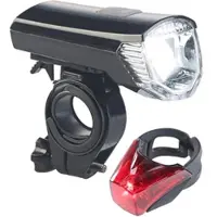 Pearl Fahrrad-Akku-Front- & -Rücklicht mit Halterungen, USB-Ladung, IPX4