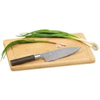 Rosenstein & Söhne Bambus-Schneidebrett mit Saftrille, 38 x 25 cm, antibakteriell