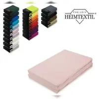 EXKLUSIV HEIMTEXTIL Doppelpack Marke Jersey Spannbettlaken 90 - 100 x 200 cm Rosa