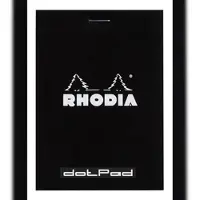 Rhodia 10x dotPad - gehefter Block No.12 8,5x12cm, 80 Blatt dot/punktkariert 80g - Schwarz 12559C