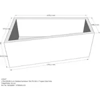 LDG förlag Badewannenträger passend für Galatea SN 170/100 U links 170 × 100 × 48,5 cm