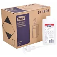 Tork Extra Händedesinfektionsgel Alkohol 511205 , 1 Karton = 8 Pumpflaschen à 500 ml