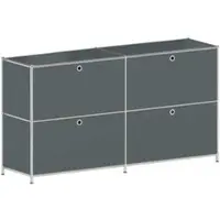 Viasit Sideboard »System 4« - 4 geschlossene Fächer grau, 152.9x40.4 cm