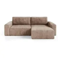 Furnisell Ecksofa L Form Cord Sofa "FANO", Braun