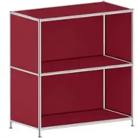 Viasit Aktenregal »System 4« breit 2 OH rot, 77.9x80.6x40.4 cm