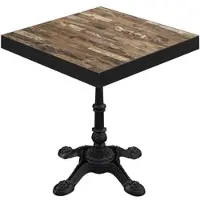 GGM Möbel BPR | Bistro Tisch | 60 x 60 x 77 cm | Quadratisch | Schwarzer Rand | Vintage Old / Schwarz