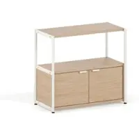TIPTOE - Unit Regalsystem, H 75 x 84 cm, inkl. 1 Tür, Eiche / cream white