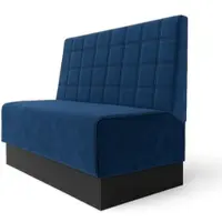 GGM Möbel Schmidt S | Gastrobank | B:H 100 x 100 cm | Blau | Blocks | Samt