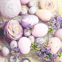 Home Fashion , Sense of Easter, Lunch-Servietten aufgefaltetes Maß 33 cm x 33 cm, im Viertelfalz, 20 Stück pro Pack, 12 Pack pro Karton