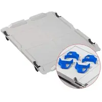 Proregal 10x Auflagedeckel Set Eurobox NextGen mit 4 blauen Schiebeschnappverschlüssen | BxT 40x60 | Eurobehälter