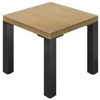 GGM Möbel KM | Bistro Tisch | B:T 70 x 70 cm | H 78 cm | Eiche | Gestell: Schwarz