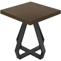 GGM Möbel KD | Bistro Tisch | B:T 80 x 80 cm | H 78 cm | Walnuß | Gestell: Schwarz