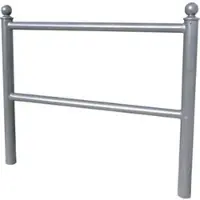 SCHAKE Anlehnbügel Standrohre Ø 60mm, Höhe: 1300mm Querrohre Ø 42mm, Gesamtbreite: 800mm + Kugelkopf, beschichtet