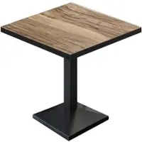 GGM Möbel BPA | Bistro Tisch | Quadratisch | Schwarzer Rand | 70 x 70 x 78,5 cm | Sheesham / Schwarz