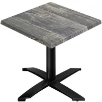 GGM Möbel WTG | Bistro Außen Tisch | B: T: H: 70 x 70 x 75,5 cm | Rustikal Kiefer / Schwarz | Quadratisch | Klappbar + Zusatzgewicht