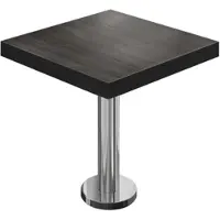 GGM Möbel BML | Bistro Tisch | 80 x 80 x 77 cm | Quadratisch | Schwarzer Rand | Wenge / Edelstahl
