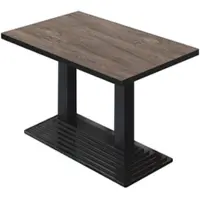 GGM Möbel BPY | Bistro Tisch | 130 x 80 x 78,5 cm | Quadratisch | Schwarzer Rand | Light Wenge / Schwarz