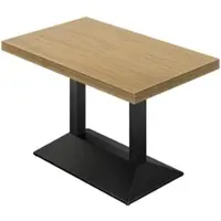 GGM Möbel KPL | Bistro Tisch | B:T 120 x 70 cm | H 82 cm | Eiche | Gestell: Schwarz