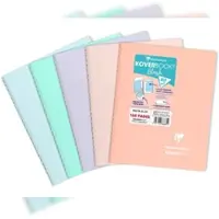 Clairefontaine 5x Koverbook Blush PP Spiralblock A5 80 Blatt kariert, sortiert - Sortiert 366681C