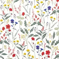 Home Fashion , Pretty Meadow, Lunch-Servietten aufgefaltetes Maß 33 cm x 33 cm, im Viertelfalz, 20 Stück pro Pack, 12 Pack pro Karton