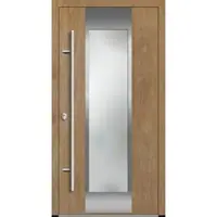 Haustuerenland.de Aluminium Haustür "BENJA" 82 mm RC2 Turner Oak holzähnlich beidseitig innen öffnend DIN links