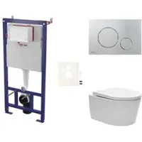 SAT Wand-WC Set für Vorwandmontage + Brevis WC SIKOSSBR71K