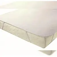 EXKLUSIV HEIMTEXTIL Matratzenschoner Matratzenauflage mit 4 Spanngummis Frottee weiss 60 x 120 cm