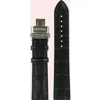 Certina - Leder Lederarmband 20mm/18mm C600017527 - alligator-prägung,rind,schwarz