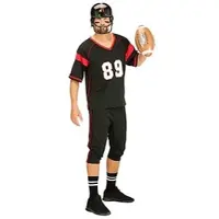 Buttinette Kostüm "Footballer" für Herren, schwarz/rot