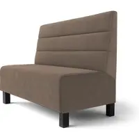 GGM Möbel Schmidt F | Gastrobank | B:H 140 x 100 cm | Taupe | Horizontal Gestreift | Samt
