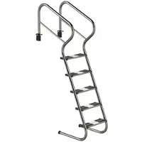 Eichenwald Ideal Poolleiter Modell 53 Treppenleiter mit Sicherheitsstufe Leiterlänge 1562mm 5 Stufen