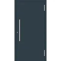 Haustuerenland.de RC2 Aluminium Haustür "MARIT" 78 mm flügelüberdeckend Anthrazit RAL 7016 beidseitig außen öffnend DIN rechts
