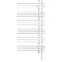 Zehnder Design-Heizkörper Yucca Asym elektrisch IHC, RAL 9016, 1000x82x478 mm, mit integrierter Steuerung und Wandkonsolen