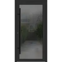 Haustuerenland.de PREMIUM Aluminium-Glas Haustür "FELINA" 90 mm BLACKLINE flächenbündig Anthrazit Eisenglimmer DB 703 beidseitig innen öffnend DIN links