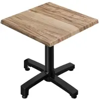 GGM Möbel WBO | Bistro Außen Tisch | B:T:H 60 x 60 x 78,5 cm | Sheesham / Schwarz | Quadratisch | Zusatzgewicht