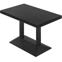 GGM Möbel KPY | Bistro Tisch | B:T 130 x 80 cm | H 82 cm | Schwarz | Gestell: Schwarz | Säule: 6 x 6 cm