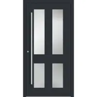 Haustuerenland.de Aluminium Haustür RC2 "MELANIE" 90 mm Anthrazit RAL 7016 innen öffnend DIN links