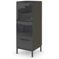 Möbel Kraft Kommode ¦ schwarz ¦ Maße (cm): B: 40 H: 110