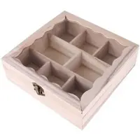 Lex Teebox Holz 8 Fächer Teebeutelbox Teedose Kasten Teeaufbewahrung Verriegelung